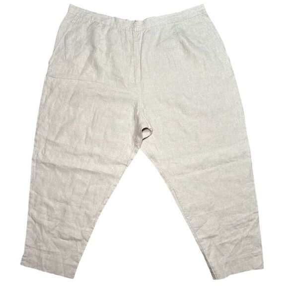 Kate Hill 100% Linen Wide-Leg High Waisted Pant Sz: 22w - Picture 1 of 4